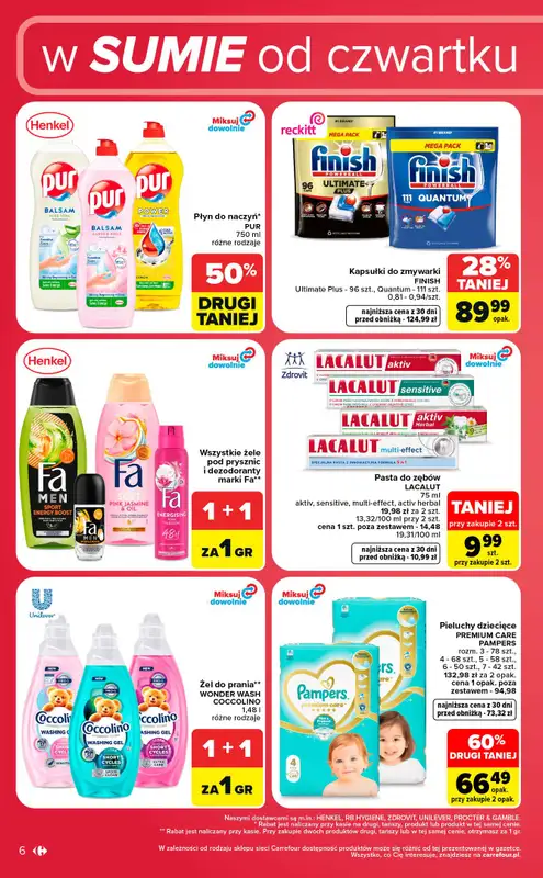 Carrefour Market - gazetka promocyjna Gazetka w sumie od czwartku weekend okazji od czwartku 27.08 do niedzieli 30.08 - strona 6