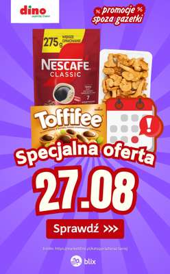 Dino - gazetka promocyjna Specjalna oferta na 27.08.2026 - promocje spoza gazetki od czwartku 27.08 do czwartku 27.08