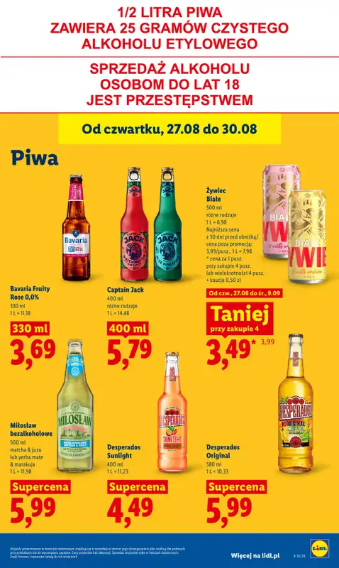 Lidl - gazetka promocyjna Oferta od czwartku od czwartku 27.08 do niedzieli 30.08 - strona 69