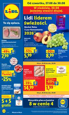 Lidl - gazetka promocyjna Oferta od czwartku od czwartku 27.08 do niedzieli 30.08