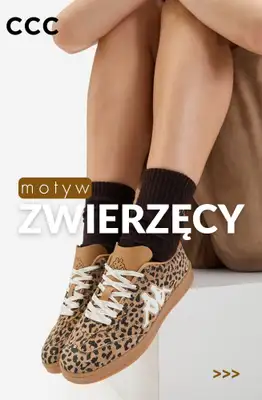 CCC - gazetka promocyjna Panterka i krowie łaty - obuwie damskie we wzory od piątku 28.08 
