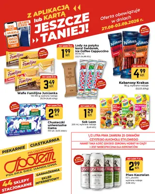 Społem Częstochowa - gazetka promocyjna Plakaty promocyjne od czwartku 27.08 do środy 02.09