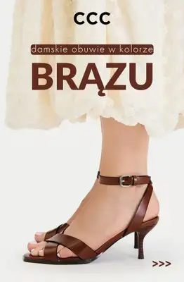 CCC - gazetka promocyjna Damskie obuwie w kolorze BRĄZU od piątku 28.08 