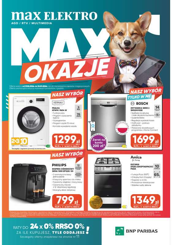 Max Elektro - gazetka promocyjna Gazetka od czwartku 27.08 do środy 30.09