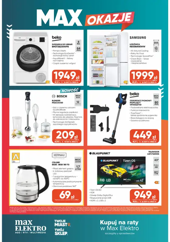 Max Elektro - gazetka promocyjna Gazetka od czwartku 27.08 do środy 30.09 - strona 12