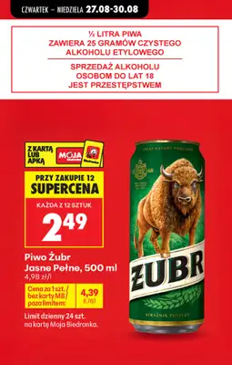 Biedronka - gazetka promocyjna Najlepsze oferty na PIWO! od czwartku 27.08 do niedzieli 30.08 - strona 3