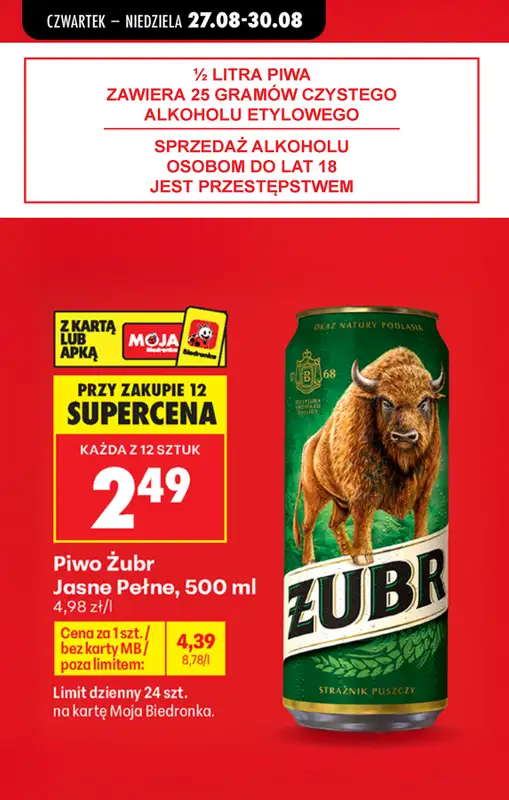 Biedronka - gazetka promocyjna Najlepsze oferty na PIWO!   - strona 3