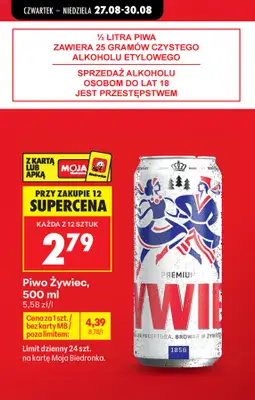 Biedronka - gazetka promocyjna Najlepsze oferty na PIWO! od czwartku 27.08 do niedzieli 30.08 - strona 4