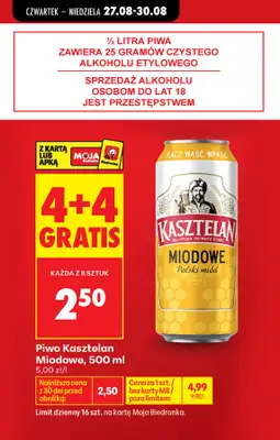 Biedronka - gazetka promocyjna Najlepsze oferty na PIWO! od czwartku 27.08 do niedzieli 30.08 - strona 5