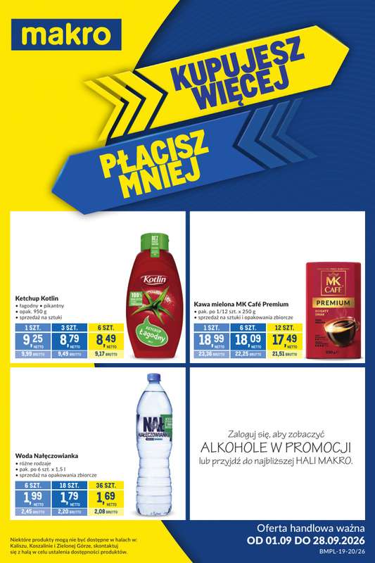 Makro - gazetka promocyjna Kupujesz więcej, płacisz mniej od wtorku 01.09 do poniedziałku 28.09