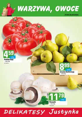 Delikatesy Justynka - gazetka promocyjna Plakaty promocyjne od czwartku 27.08 do niedzieli 30.08