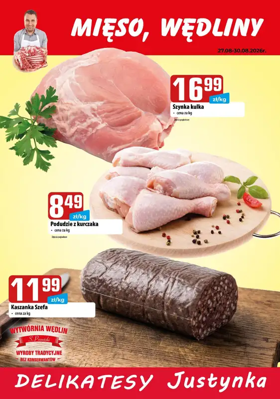 Delikatesy Justynka - gazetka promocyjna Plakaty promocyjne od czwartku 27.08 do niedzieli 30.08 - strona 2