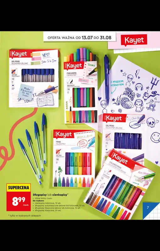 Biedronka - gazetka promocyjna Do Mojej szkoły idę od poniedziałku 06.07 do poniedziałku 31.08 - strona 11