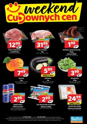 Delfin - gazetka promocyjna Weekend cudownych cen od czwartku 27.08 do niedzieli 30.08