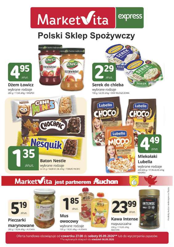 Marketvita - gazetka promocyjna Gazetka Express  do soboty 05.09