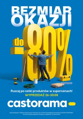 Castorama - gazetka promocyjna Wyprzedaż do -80%! od czwartku 27.08 do niedzieli 30.08