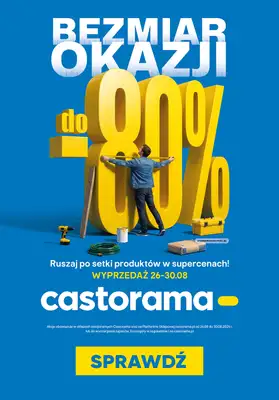 Castorama - gazetka promocyjna Wyprzedaż do -80%! od czwartku 27.08 do niedzieli 30.08