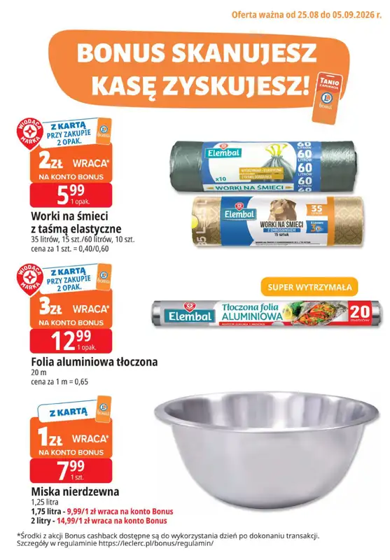 Leclerc - gazetka promocyjna Bonus skanujesz, kasę zyskujesz od czwartku 27.08 do soboty 05.09 - strona 4
