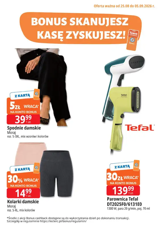 Leclerc - gazetka promocyjna Bonus skanujesz, kasę zyskujesz od czwartku 27.08 do soboty 05.09 - strona 5