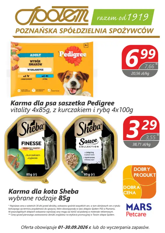 Społem - Blisko i Korzystnie - gazetka promocyjna Dobry produkt, dobra cena - PSS Poznań od wtorku 01.09 do środy 30.09 - strona 4