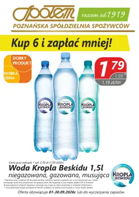 Społem - Blisko i Korzystnie - gazetka promocyjna Dobry produkt, dobra cena - PSS Poznań od wtorku 01.09 do środy 30.09 - strona 7