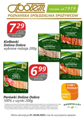 Społem - Blisko i Korzystnie - gazetka promocyjna Dobry produkt, dobra cena - PSS Poznań od wtorku 01.09 do środy 30.09 - strona 6