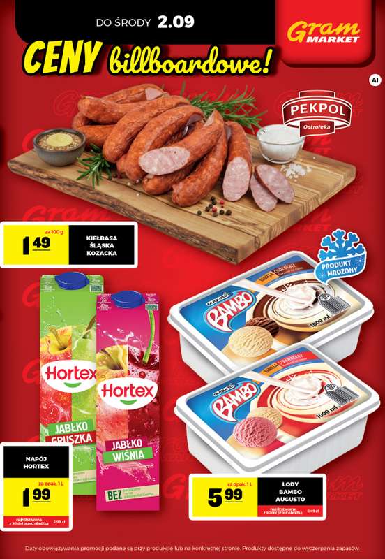 Gram Market - gazetka promocyjna Cały tydzień niskie ceny od piątku 28.08 do środy 02.09 - strona 3