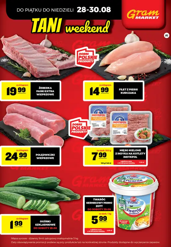 Gram Market - gazetka promocyjna Cały tydzień niskie ceny od piątku 28.08 do środy 02.09 - strona 2