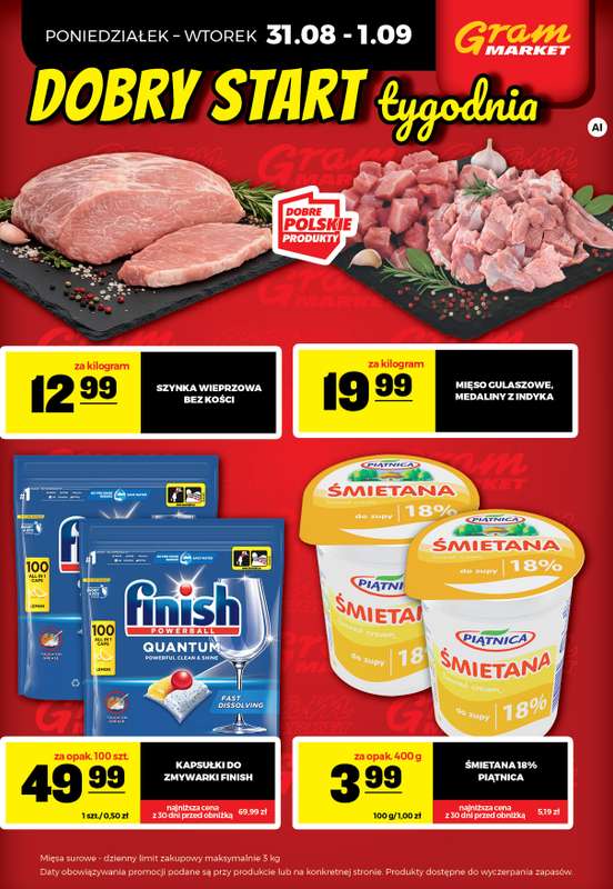 Gram Market - gazetka promocyjna Cały tydzień niskie ceny od piątku 28.08 do środy 02.09 - strona 4