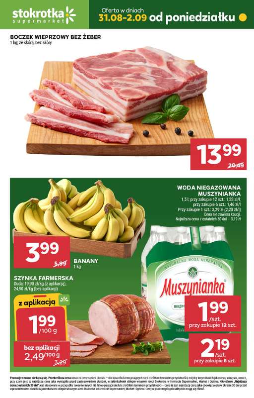 Stokrotka - gazetka promocyjna Hity na start od poniedziałku 31.08 do środy 02.09