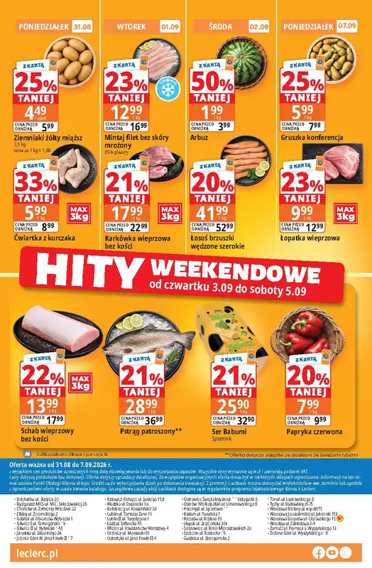 Leclerc - gazetka promocyjna Oferta E.Leclerc | Tanio to tu! od poniedziałku 31.08 do poniedziałku 07.09 - strona 28