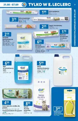 Leclerc - gazetka promocyjna Oferta E.Leclerc | Tanio to tu! od poniedziałku 31.08 do poniedziałku 07.09 - strona 7