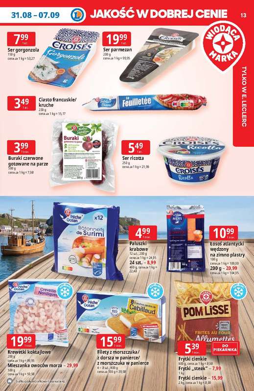 Leclerc - gazetka promocyjna Oferta E.Leclerc | Tanio to tu! od poniedziałku 31.08 do poniedziałku 07.09 - strona 13