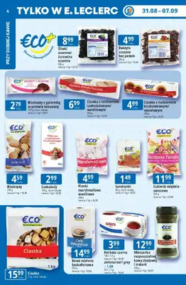 Leclerc - gazetka promocyjna Oferta E.Leclerc | Tanio to tu! od poniedziałku 31.08 do poniedziałku 07.09 - strona 4