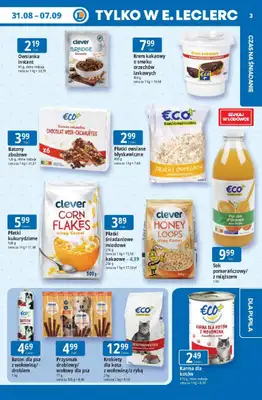 Leclerc - gazetka promocyjna Oferta E.Leclerc | Tanio to tu! od poniedziałku 31.08 do poniedziałku 07.09 - strona 3