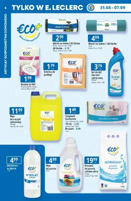 Leclerc - gazetka promocyjna Oferta E.Leclerc | Tanio to tu! od poniedziałku 31.08 do poniedziałku 07.09 - strona 6