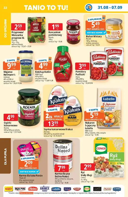 Leclerc - gazetka promocyjna Oferta E.Leclerc | Tanio to tu! od poniedziałku 31.08 do poniedziałku 07.09 - strona 22