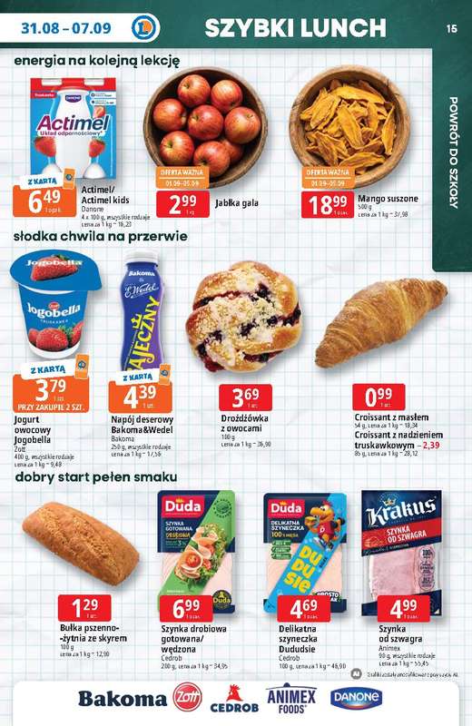 Leclerc - gazetka promocyjna Oferta E.Leclerc | Tanio to tu! od poniedziałku 31.08 do poniedziałku 07.09 - strona 15