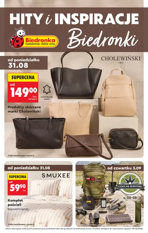 Biedronka - gazetka promocyjna Hity i inspiracje, od 31.08  