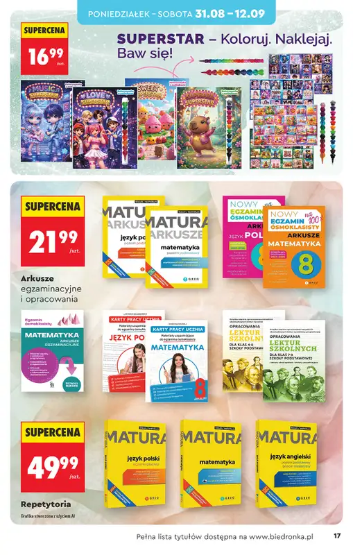 Biedronka - gazetka promocyjna Hity i inspiracje, od 31.08 od poniedziałku 31.08 do środy 16.09 - strona 17