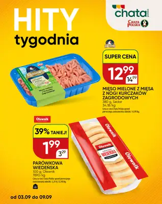 Chata Polska - gazetka promocyjna Hity Tygodnia 03-09.09  do środy 09.09