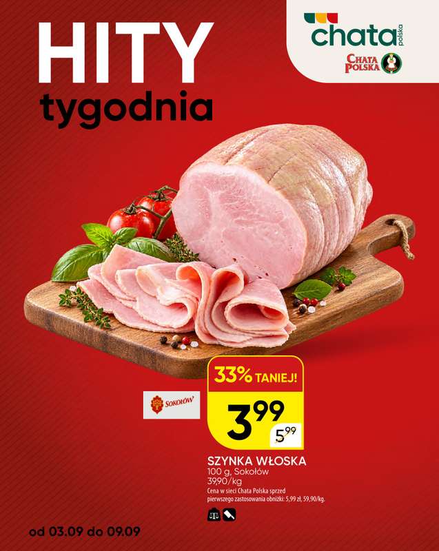 Chata Polska - gazetka promocyjna Hity Tygodnia 03-09.09  do środy 09.09 - strona 2