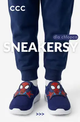 CCC - gazetka promocyjna Sneakersy dla chłopca od 59,99 zł od soboty 29.08 