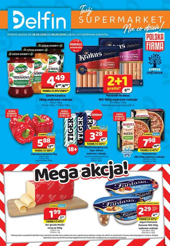 Delfin - gazetka promocyjna Gazetka od piątku 28.08 do niedzieli 06.09