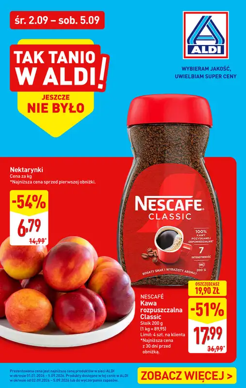 Aldi - gazetka promocyjna Tak tanio w Aldi!  