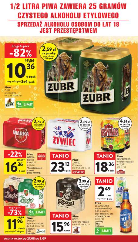Intermarche - gazetka promocyjna Gazetka od czwartku 27.08 do środy 02.09 - strona 34