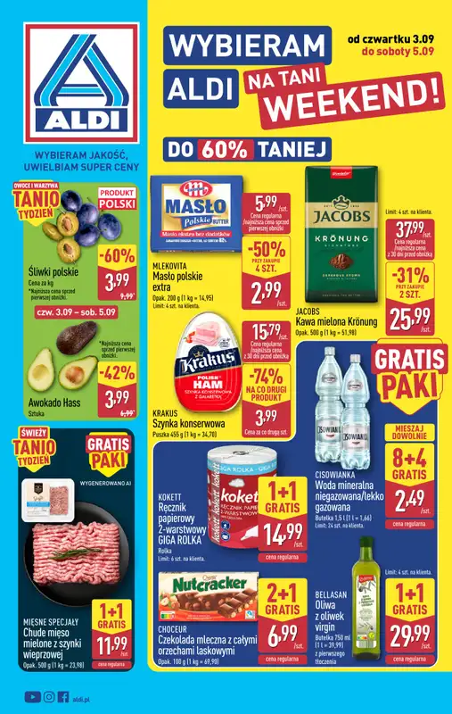 Aldi - gazetka promocyjna Weekend super cen w Aldi!  