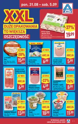 Aldi - gazetka promocyjna Katalog XXL! od poniedziałku 31.08 do soboty 05.09