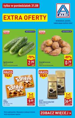 Aldi - gazetka promocyjna Super PONIEDZIAŁEK w Aldi! od poniedziałku 31.08 do poniedziałku 31.08