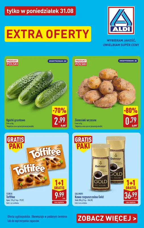 Aldi - gazetka promocyjna Super PONIEDZIAŁEK w Aldi!  